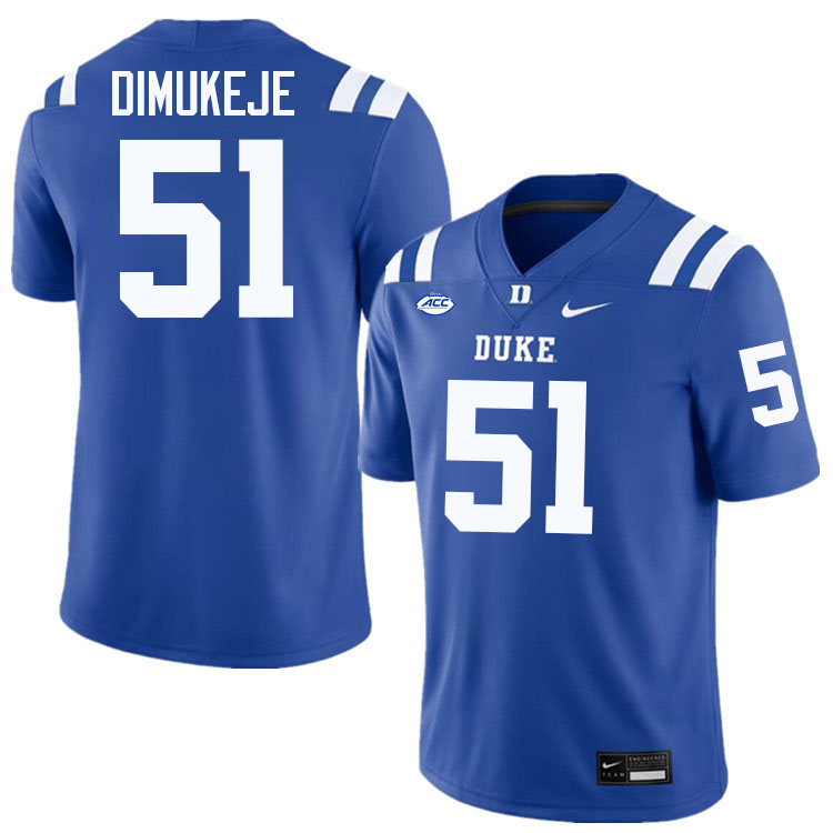 Victor Dimukeje Duke Jersey,Duke Blue Devils #51 Victor Dimukeje Jersey Youth College-Blue